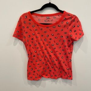 Urban Outfitters Coral Eye Graphic T-Shirt Size S